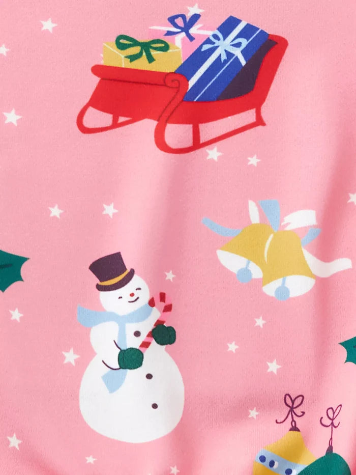 Children's Christmas Print Crew Neck Sweatshirt