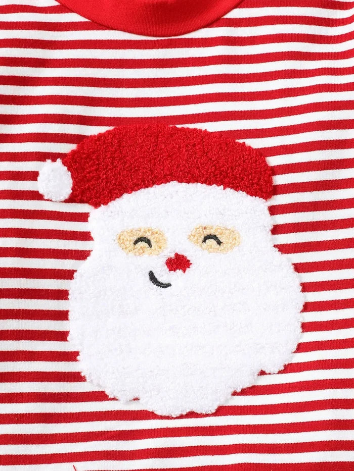 Children's Christmas Santa Striped Pajama Set