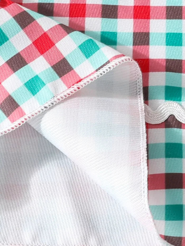 Children's Christmas Tree Plaid Dress