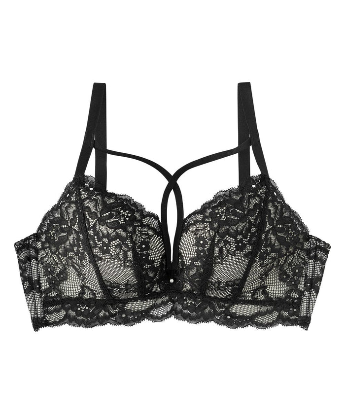 Chomori Criss-Crossed Cord Straps Wireless Maximum Boost Bra