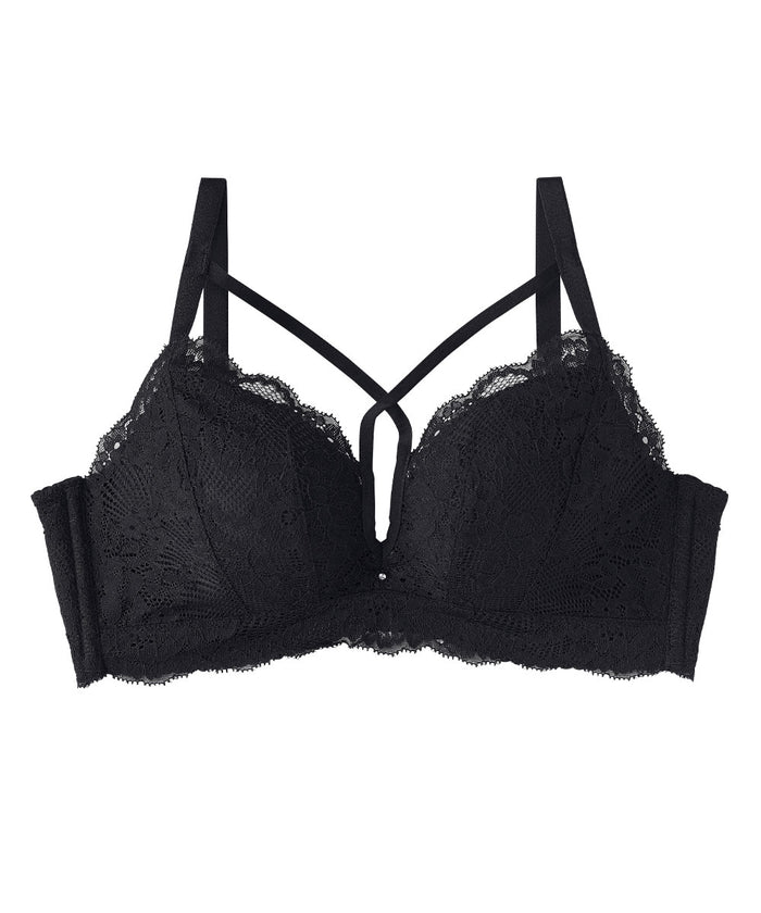 Chomori Criss-Crossed Cord Straps Wireless Maximum Boost Bra