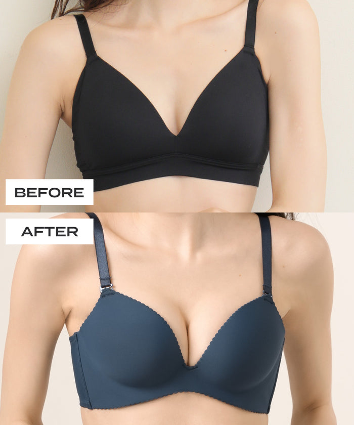 Chomori Polka Dot Ribbon Wireless Maximum Boost Bra