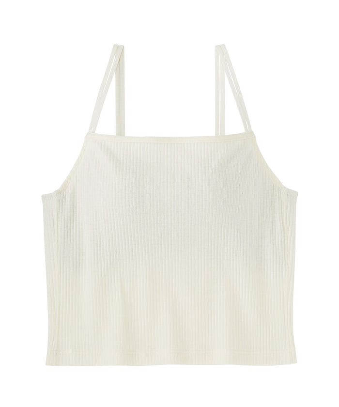 Chomori Ribbed Front-Hook Wireless Maximum Boost Built-In Bra Camisole