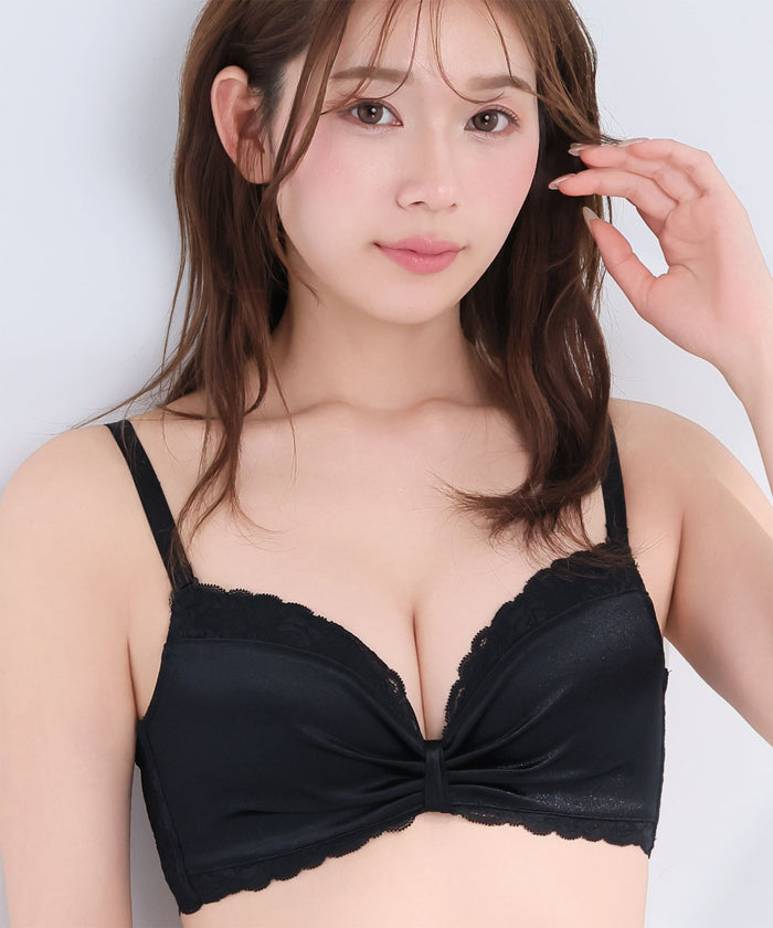 Chomori Satin Ribbon Wireless Maximum Boost Bra