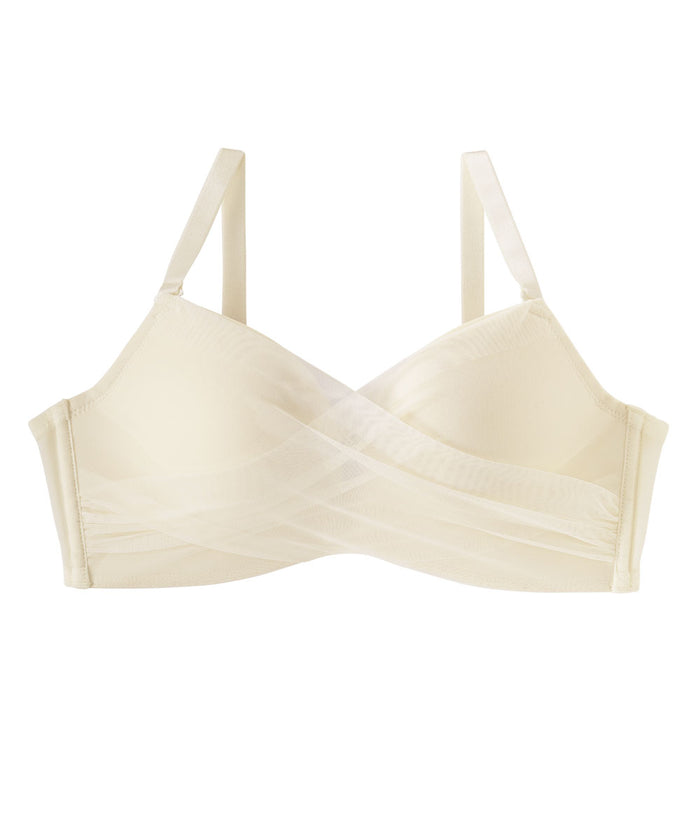 Chomori Sheer Tulle Wireless Maximum Boost Bra