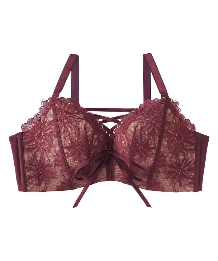 Chomori Soft Lace-Up Wireless Maximum Boost Bra