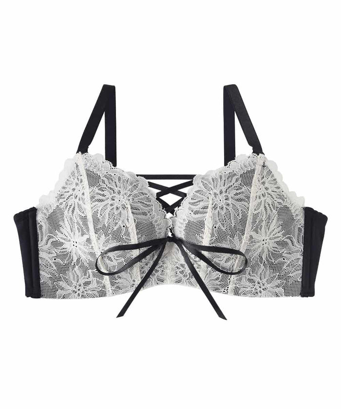 Chomori Soft Lace-Up Wireless Maximum Boost Bra