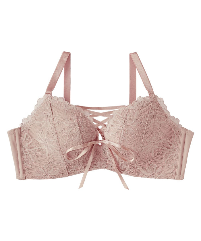 Chomori Soft Lace-Up Wireless Maximum Boost Bra
