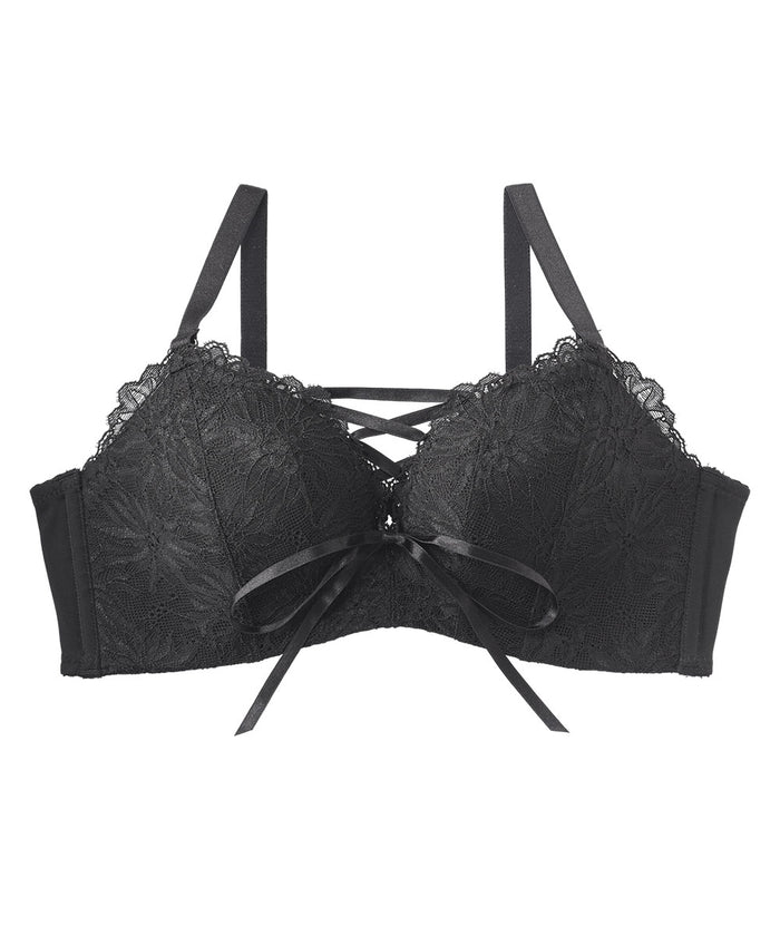 Chomori Soft Lace-Up Wireless Maximum Boost Bra