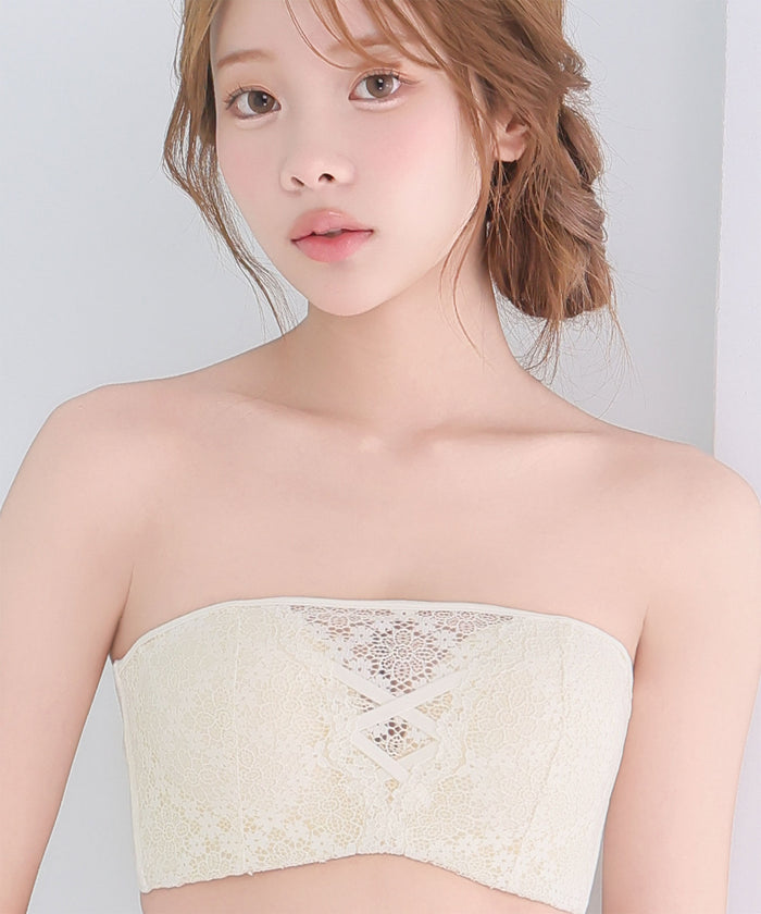 Chomori Square Lace Strapless Maximum Boost Bra