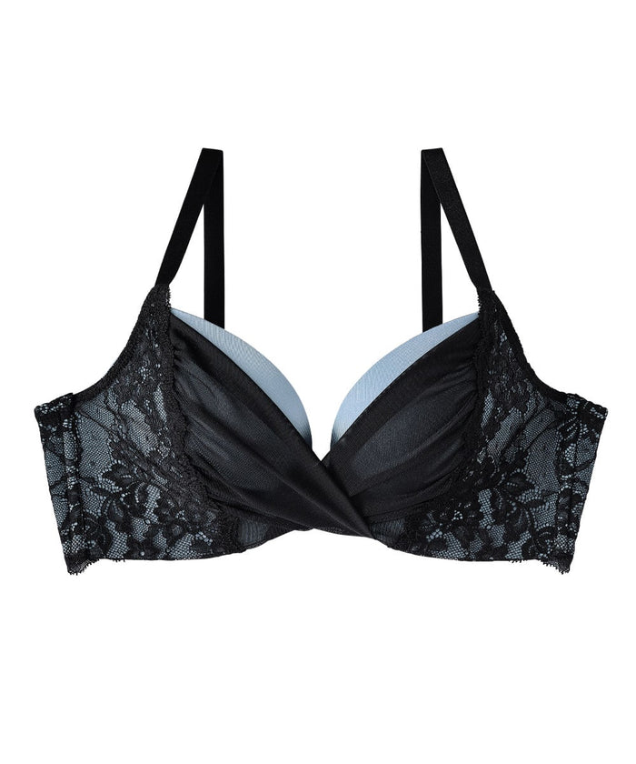 Chomori Tulle Cross-Front Maximum Boost Bra