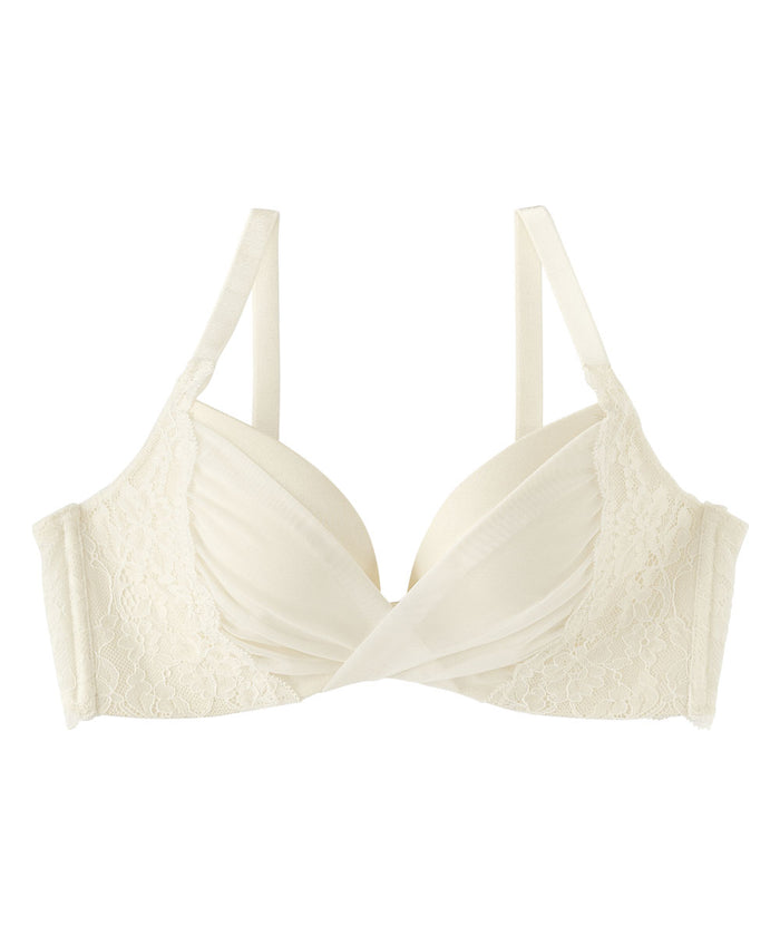 Chomori Tulle Cross-Front Maximum Boost Bra