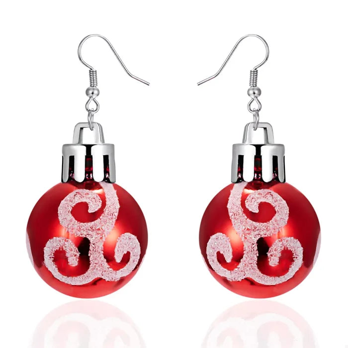 Christmas Ball Drop Earrings