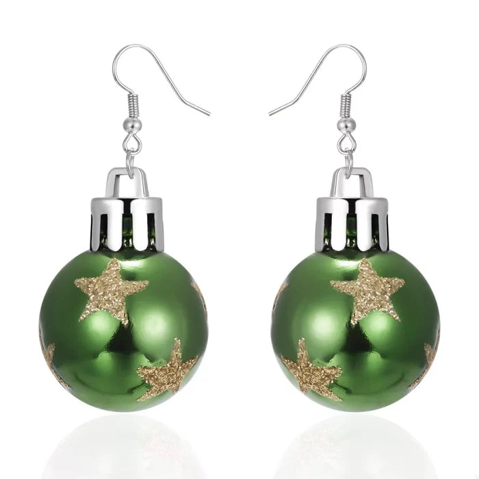 Christmas Ball Drop Earrings