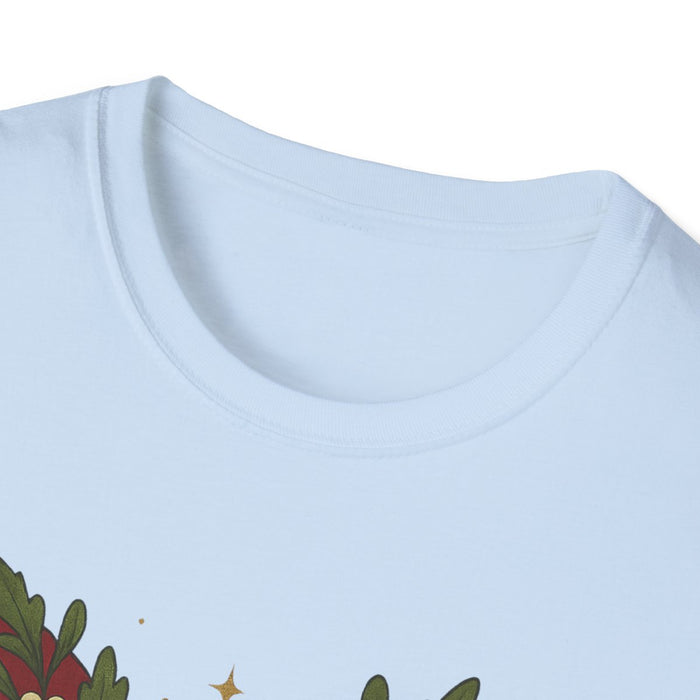 Christmas bow t-shirt front design detail