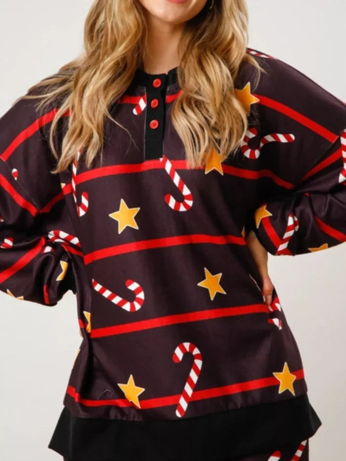 Christmas Long Sleeve Top and Pants Lounge Set