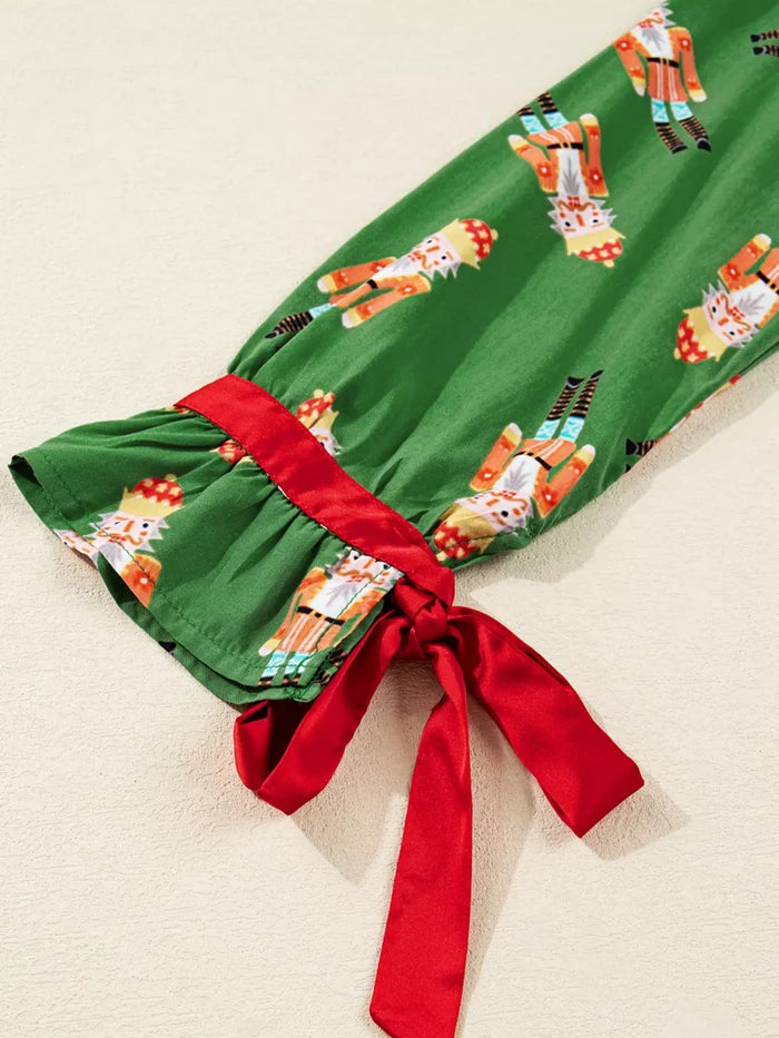 Christmas Nutcracker Button Up Top and Shorts Lounge Set
