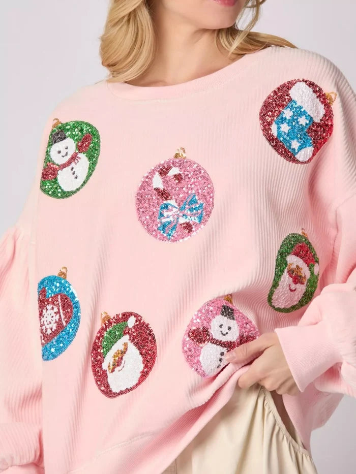 Christmas Sequin Embellished Sweatshirt