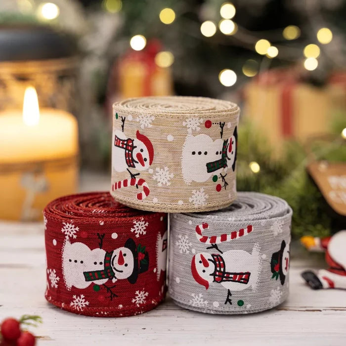 Christmas Snowman Decorative Ribbon