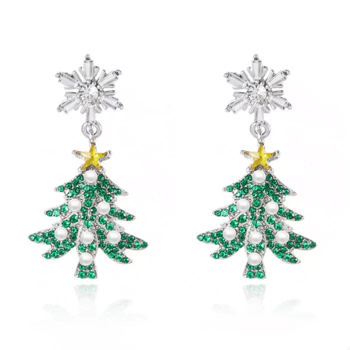 Christmas Tree Drop Earrings