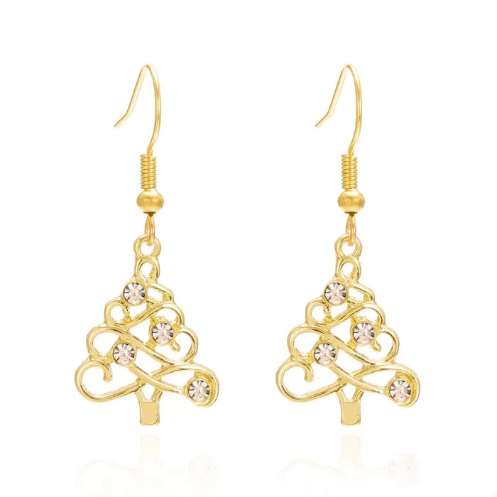 Christmas Tree Shape Dangle Earrings
