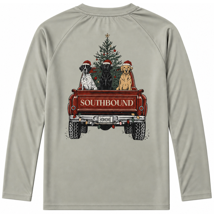 Christmas Truck Dogs L/S Performance Tee