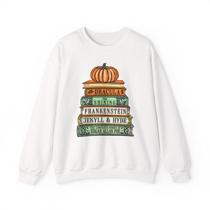 Classic Horror Books Halloween Sweatshirt - funny sweatshirt by Cheeky Business