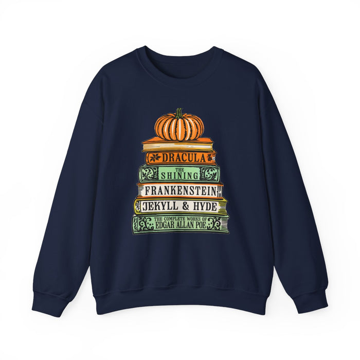 Classic Horror Books Halloween Sweatshirt - funny sweatshirt by Cheeky Business
