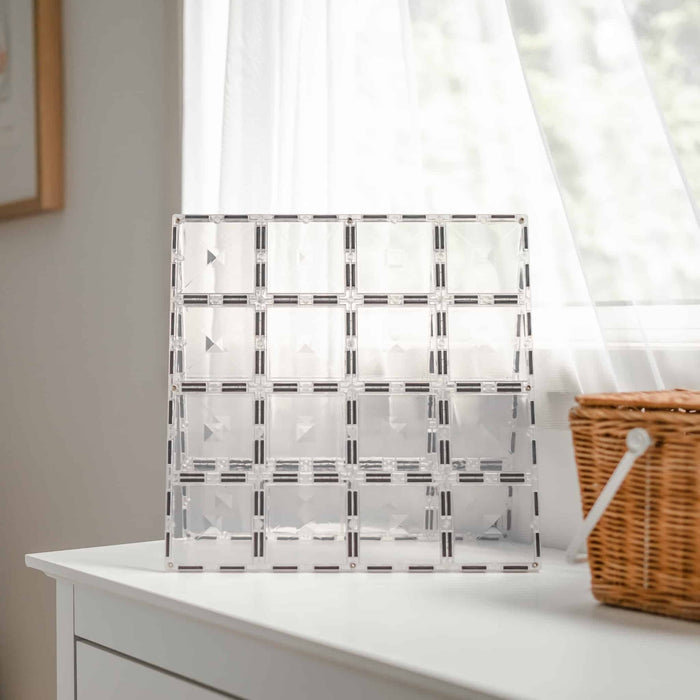 Connetix Magnetic Tiles Clear Base Plate Pack 2 Pack