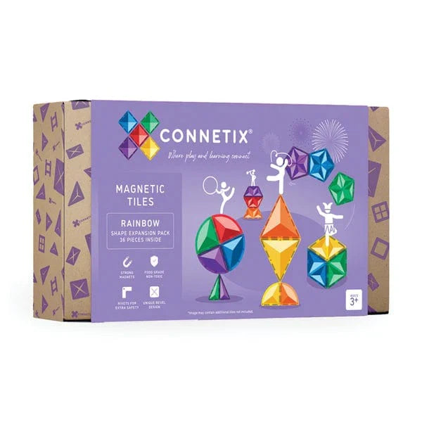 Connetix Magnetic Tiles Rainbow Shape Expansion 36 Piece Pack