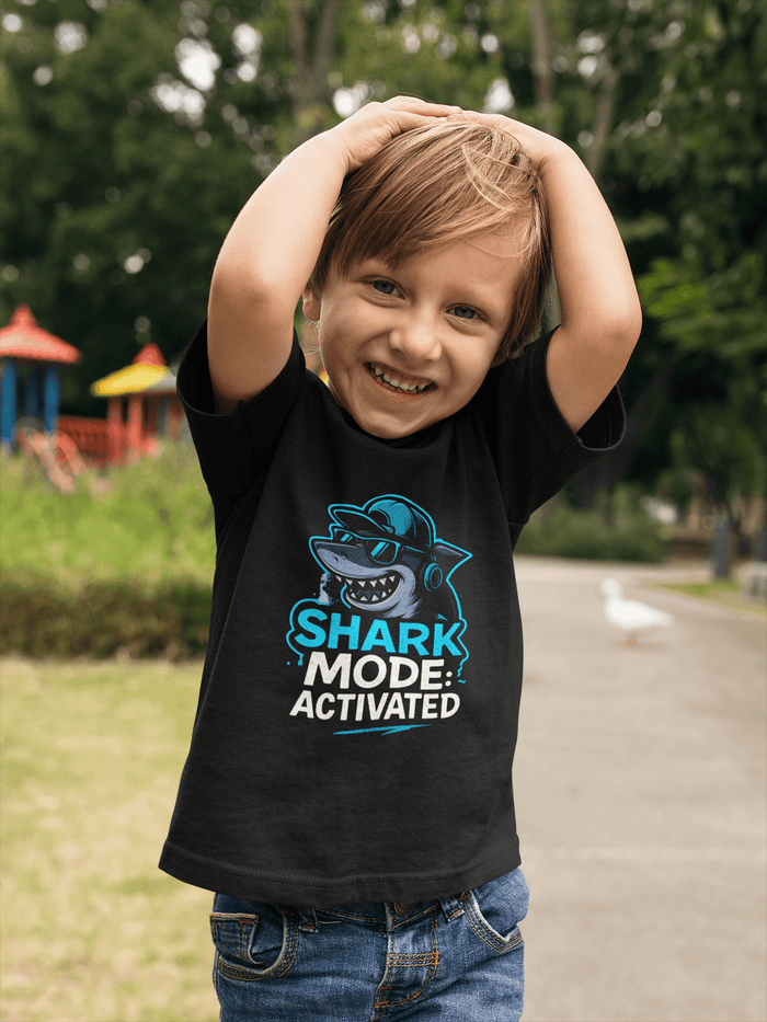 cool animal kids t-shirt set laid flat showing all three graphic tee designs in the pack