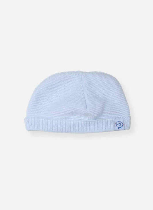 Cotton Knitted Hat - Baby Blue Hat La Manufacture de Layette