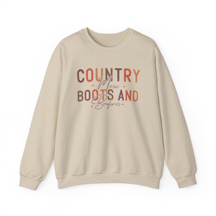 Country Boots and Bonfires Sweatshirt - funny sweatshirt by Cheeky Business