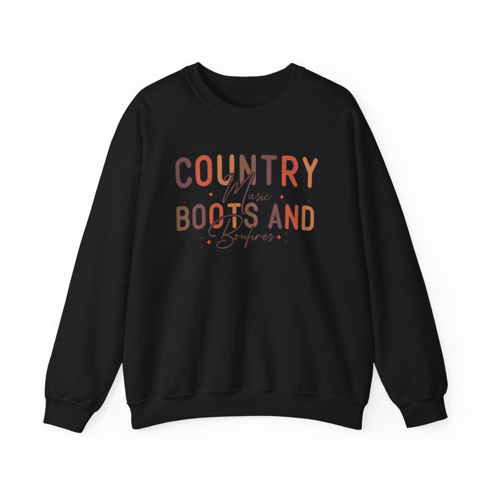 Country Boots and Bonfires Sweatshirt - funny sweatshirt by Cheeky Business