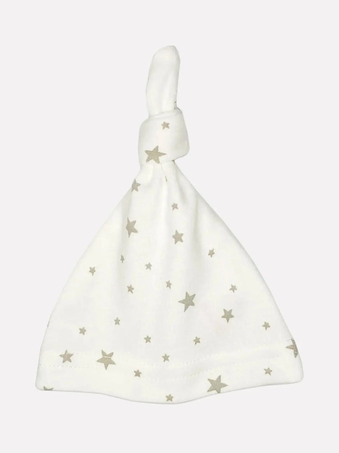 Cream Grey Stars Knotted Premature Baby Hat Hat Little Mouse Baby Clothing & Gifts