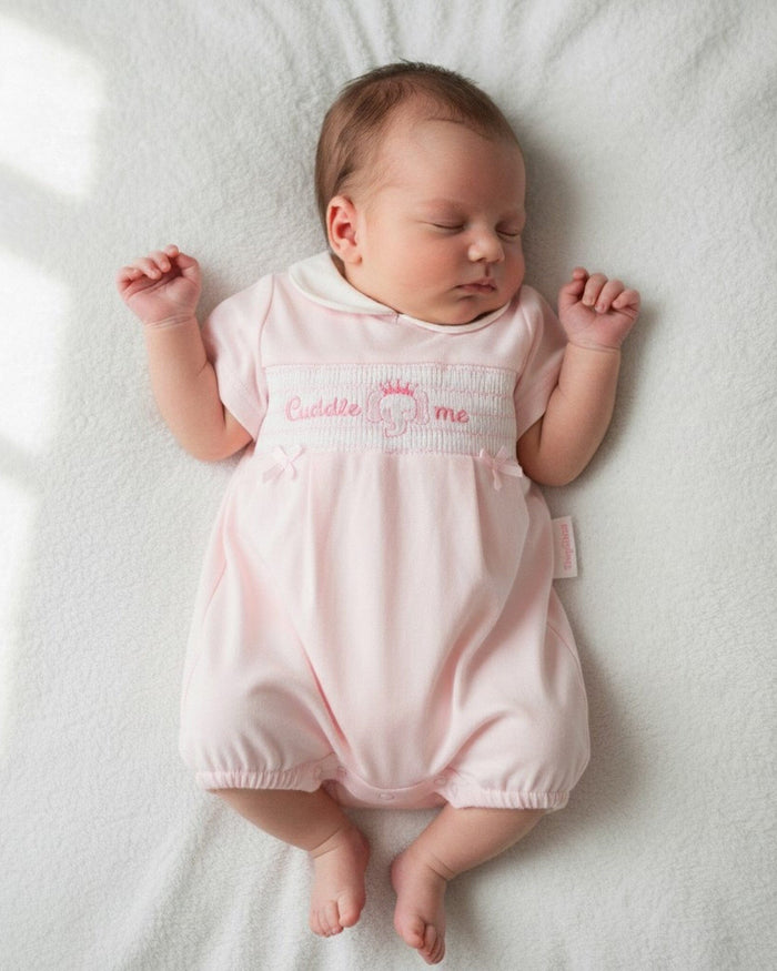 "Cuddle Me" Pink Romper Dress Tiny Chick