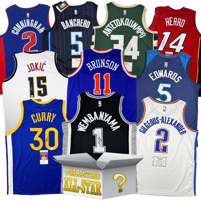 Current All-Star Autographed/Signed Basketball Jersey Mystery Box with PSA JSA or Beckett COA