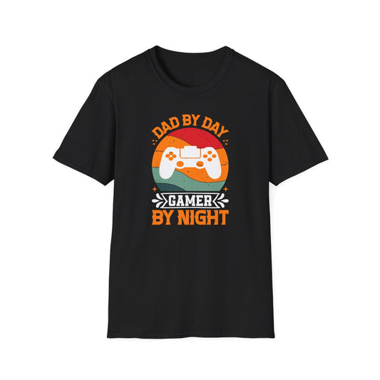 Dad By Day Gamer By Night T-Shirt - funny t-shirt by Cheeky Business