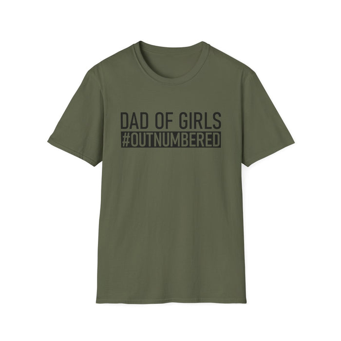 Dad Of Girls #Outnumbered T-Shirt - funny t-shirt by Cheeky Business