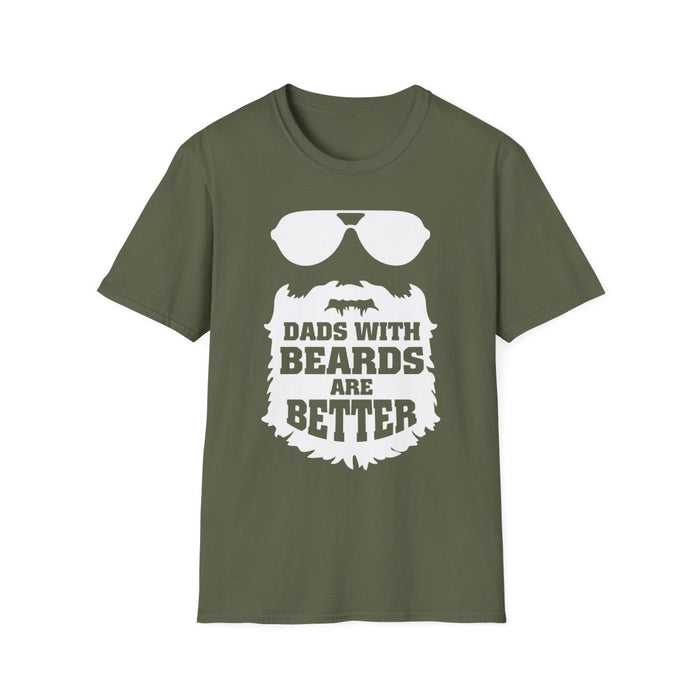 Dads With Beards Are Better Graphic T-Shirt - funny t-shirt by Cheeky Business