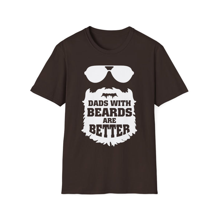 Dads With Beards Are Better Graphic T-Shirt - funny t-shirt by Cheeky Business