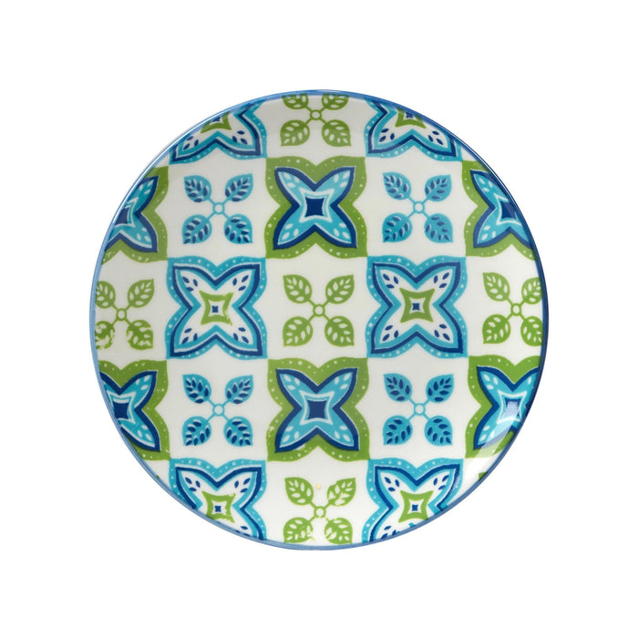 Damask Floral Appetizer Plates - Floral Quatrefoil
