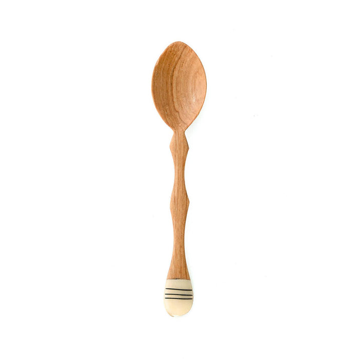 Diamond Coffee Spoon with Assorted Bone Inlay