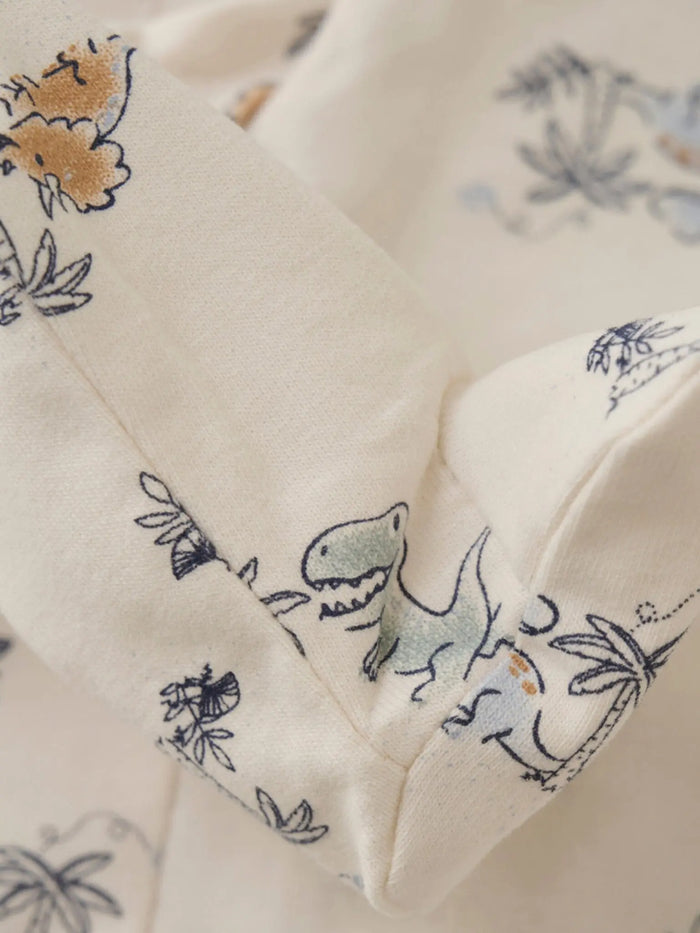 Organic Cotton Dino Footed Trousers Trousers / Leggings Fixoni