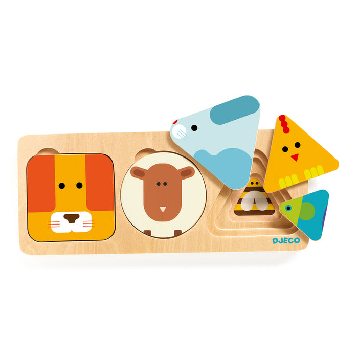 Djeco AnimaBasic Wooden Toddler Puzzle