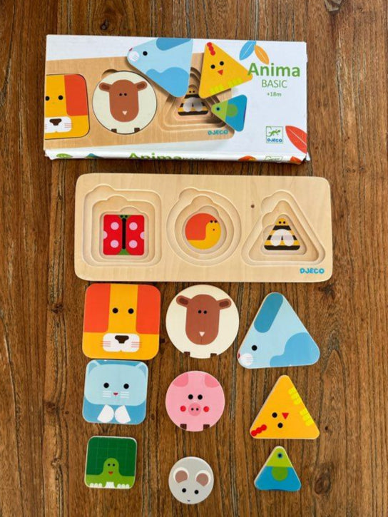 Djeco AnimaBasic Wooden Toddler Puzzle
