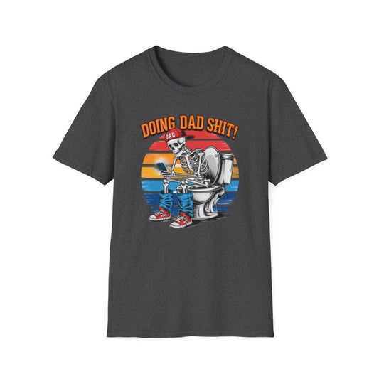 black t-shirt with doing dad shit funny dad graphic