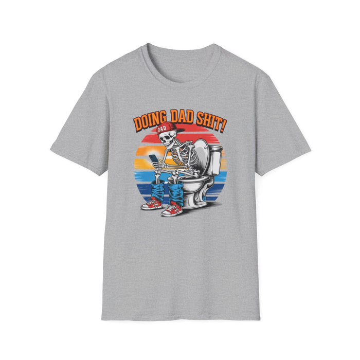 red t-shirt with doing dad shit funny slogan print