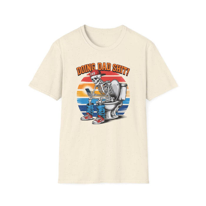white t-shirt with doing dad shit dad humor graphic