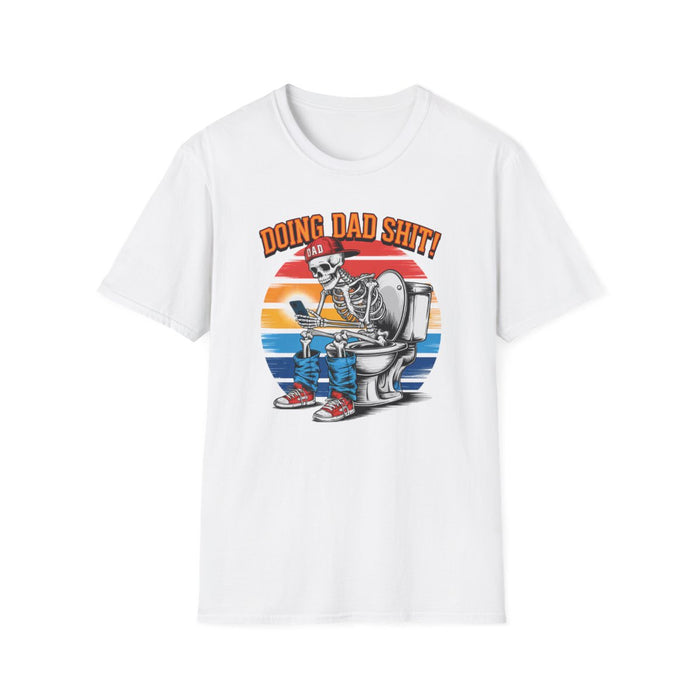sport grey t-shirt with doing dad shit bold design